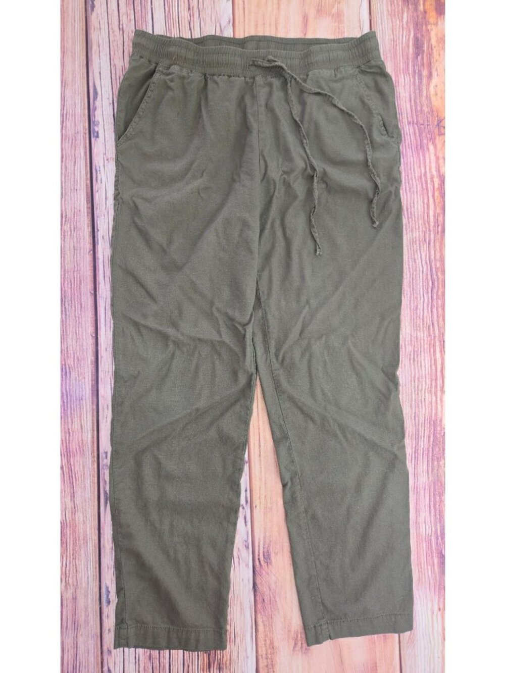 Kut From The Kloth Womens Olive Drawstring Pants Size Small
